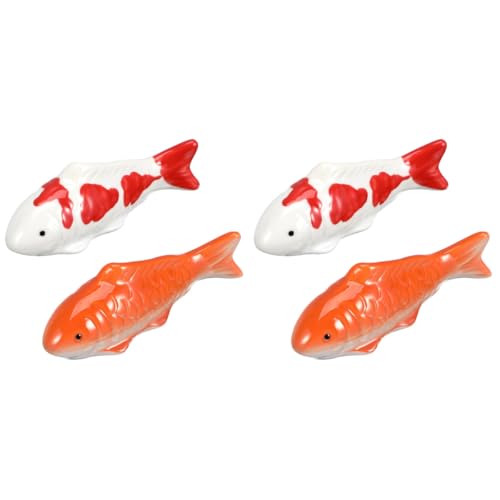Image of Floating Fish Ceramic Koi Fish for Pond Fountain Garden Decor (4)