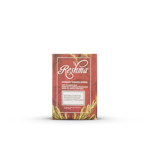 Reshma Beauty Travel Size Rosemary Soap Infused with Rosemary and Olive Oil, Face & Body Soap Bar, Bath Soap, Suitable for Normal to Dry Skin, Calming & Rejuvenating, TSA Approved, 1.76 oz, Pack of 1
