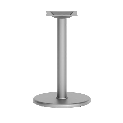 Flash Furniture Beverly 18" Round Restaurant Table Base with 3" Diameter Table Height Column, Commercial Cast Iron Restaurant Round Table Base, Silver by Flash Furniture - Image 6