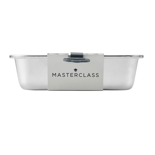 MasterClass Recycled Aluminum Square Cake Tin, Cake Pan for Baking Brownie Tin, 23cm, Silver, 22.3 cm x 22.3 cm - Image 2