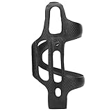 Soporte para Botella de Agua para Bicicleta, Jaula para Botella de Agua, 14 Cm de Longitud, Fibra de Carbono Mate Negra, Ligera para Carreteras, Montañas, Turismo y Bicicletas