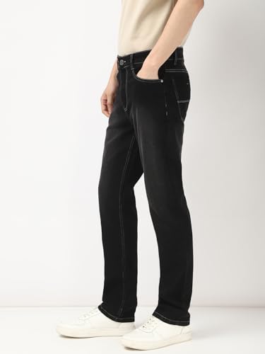 Image of Urbano Fashion Men's Straight Fit Washed Jeans Stretchable