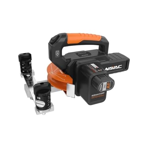 NAVAC NTB7L Power Tubing Bender for Soft Copper Tubing - Battery-Operated - One-Button Operation - Quick Connect Mandrel - Easy-Release Baffle - 7-in-1 Tubing Size Selector Cover