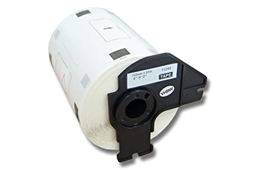 vhbw Label Roll with Holder 102mm x 51mm (600 Label) Replacement for Brother DK-11240 for Label Maker White