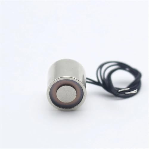Electroimán redondo mini DC12V 10x10mm Solenoide con fuerza magnética de atracción 300g sin magnetismo sin energía 1 pieza miniatura 6