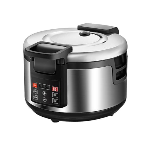 AOUMK 業務用炊飯ジャー 炊飯器 タイミング機能 16L/19L 大容量 ノンスティックパン スマートな予約 24時間熱を閉じ込めます早炊き/ふつう/麦飯/玄米/雑穀米/おかゆ お/スープ手入れ簡単ホテル、レストラン、寿司レストラン、カフェテリアに適しています (シルバー,19L-米5kgを炊く)