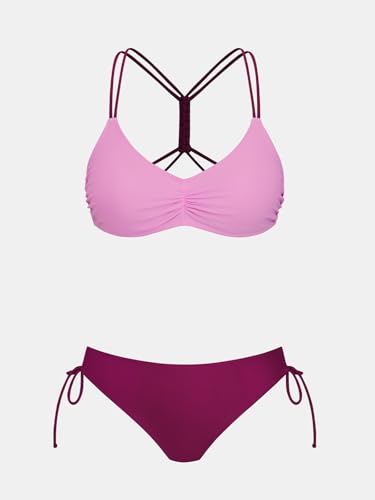 Image of CUPSHE Women's 2 Piece Bikini Set Back Braided Straps with Reversible Bottom