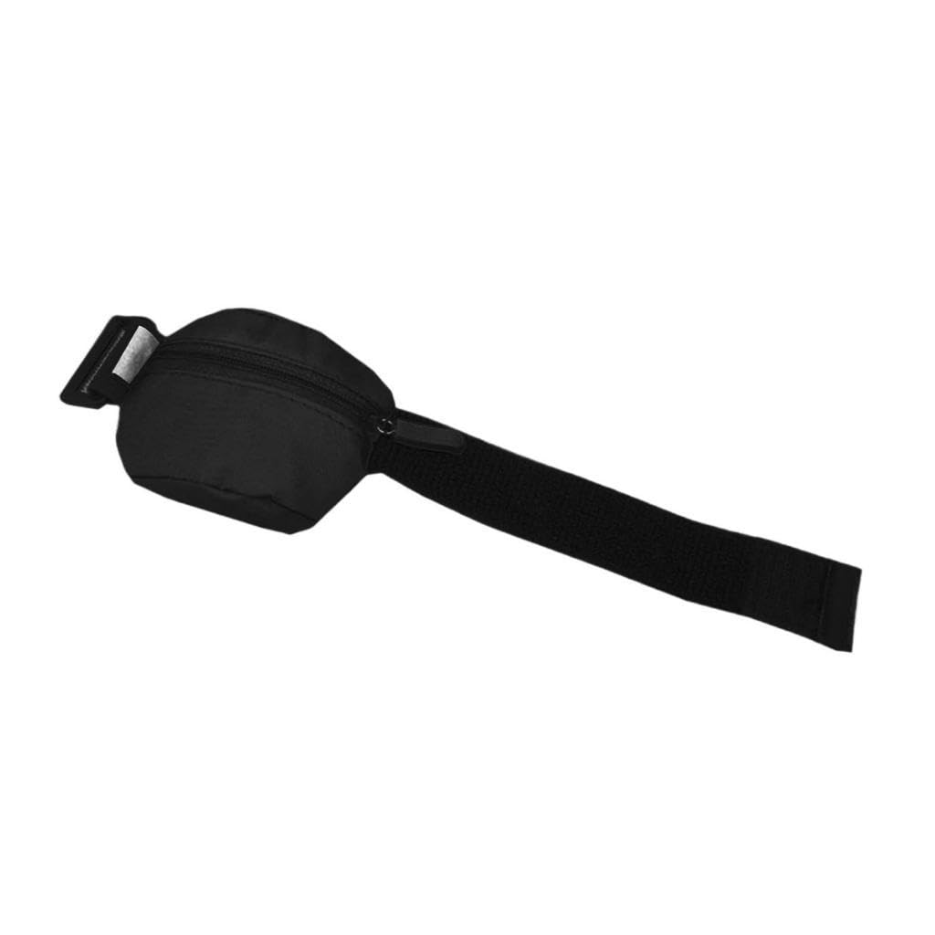 Purs à Main de Poignet de Sport, Portefeuille de Poignet pour Hommes Femmes, Fermeture à glissière de Bracelet réglable légère pour Faire du Jogging à, Noir