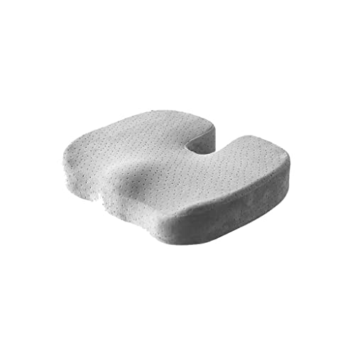 Coussin bureau sédentaire mémoire forme fesses chaise siège voiture gris
