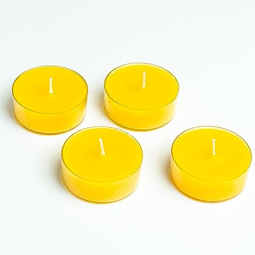 Image of AuraDecor Scented Soy Wax Acrylic Jumbo Tealight Candle, Organic Luxury Aroma, Aromatic /Aromatherapy Votive Candle || Burn Upto 30 Hours (Honey Suckle & IndiFlower, Set of 4 Jumbo Tealight)