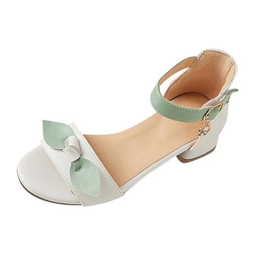 Little/big Kids Dress Shoes Pumps Heels Flower Open Toe Sandals Flower Wedding Sandals Girls Size 12.5