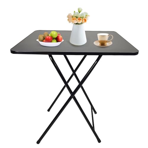 Table pliante 60 x 70 cm, table de salle à manger carrée pour utilisation intérieure et extérieure, tables d'appoint camping en forme X, petit bureau domicile,...