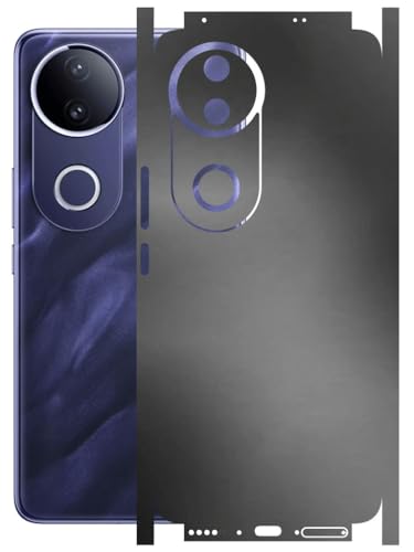 Image of AtOdds - Full Body Back Screen Guard Protector Film - Lamination Wrap Skin Sticker Compatible with VIVO T4R (5G) | Scratchproof Matte Finish (Metallic Grey)