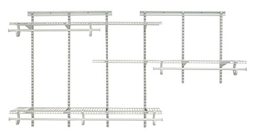 ClosetMaid Adjustable Wire Closet Organiser Kit, white, 244 x 200 x 35 cm