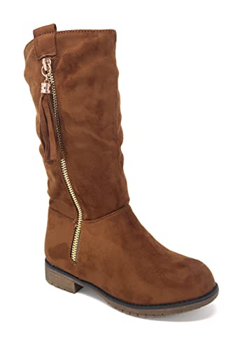 Little Girl's Zip up Riding Boots Fringe Accent