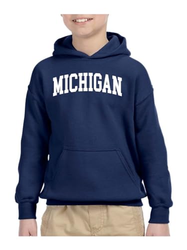 Wild Bobby State of Michigan College Style Fashion Unisex Hoodie Sweatshirt3
