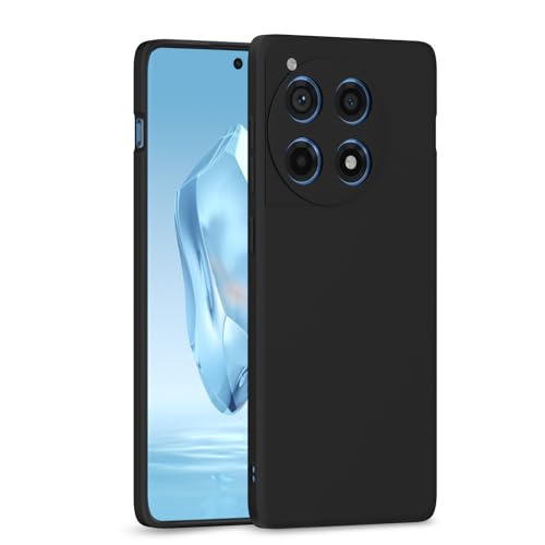 Image of Outlouders Back Cover for OnePlus 12R 5G | Camera Protection | Durable Soft Matte Silicone Bumper Case (Black)