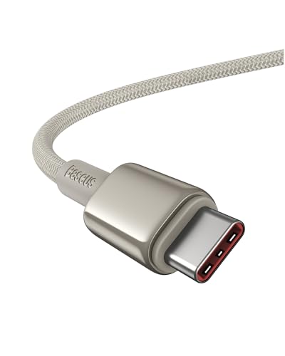 Baseus USB C Cable, 100W PD 5A QC 4.0 Fast Charging USBC to USBC Cable, Zinc Alloy Nylon Braided USB Type C Charger Cord for iPhone 16 15 Pro/Plus/Pro Max, MacBook, iPad Pro, Galaxy S24 S23+ (6.6ft)