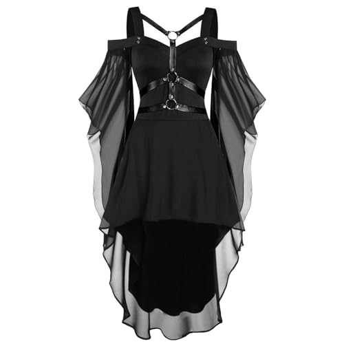Renaissance Costume Women Off Shoulder Medieval Gothic Halloween Dress - image 1