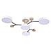 Produktbild Schindora 4 Köpfe LED Deckenleuchte,36W Kaltweiß 6000K,Holzdekor Deckenleuchter Ø66cm für Wohnzimmer Küche Esszimmer Home Office Kinderzimmer