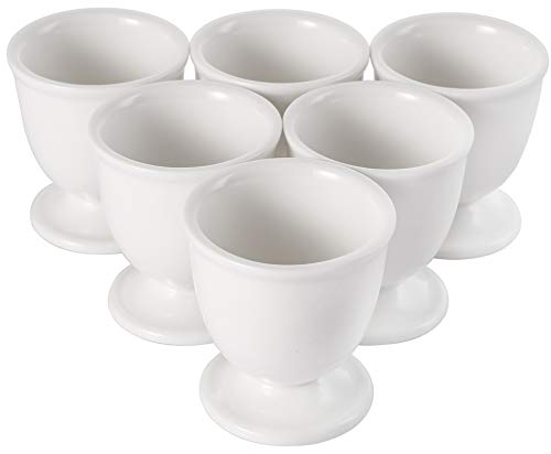 Yesland 8 Pack Ceramic Egg Cups, Porcelain White Egg Stand Holders For Soft Hard Boiled Eggs For Breakfast Party Dinning Time(1.75 X 2.1 X 1.75 Inches) #TOP1
