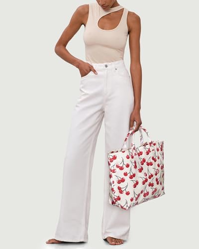 Image of Lushandy PVC Tote Bag for Women Jelly Beach Bag Top Handle Hobo Handbag | Water-Resistant, Wipe Clean, Lightweight