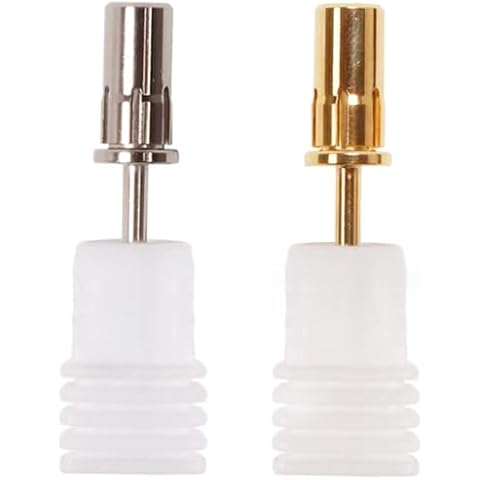 Eyech 2Pcs Sanding Band Mandrel Bit,Mini Mandrel Nail Drill Bit,Small Nail Drill Mandrel for Home/Salon/SPA/Manicure/Nail Sanders(Sliver+Golden) Cover