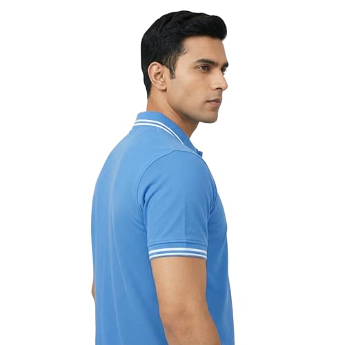 Image of Hangout Hub Hybrid Men's Polycotton Polo T-Shirt | Solid Finish | 260 GSM Premium Fabric | Half Sleeve Collared Neck | Regular Fit | Casual & Office Wear | Set of 1, 2 & 3