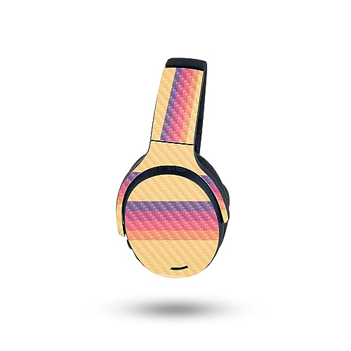 Image of MightySkins Carbon Fiber Skin Compatible with Skullcandy Crusher ANC 2 - Mellow Stripes | Protective, Durable Textured Carbon Fiber Finish | Easy to Apply