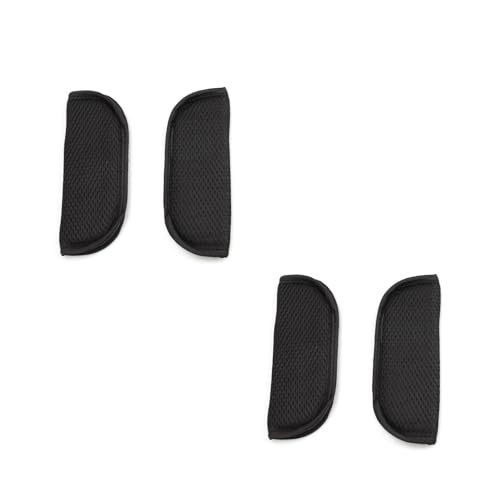 2 Pares Protector Cinturon Coche, AMONENZ Negro Almohadilla Cinturon Coche, 12 * 7 cm Funda Cinturon Coche, Protector Cinturon Seguridad, para Cinturón de Seguridad de Coche, Mochila, Bolso de Hombro