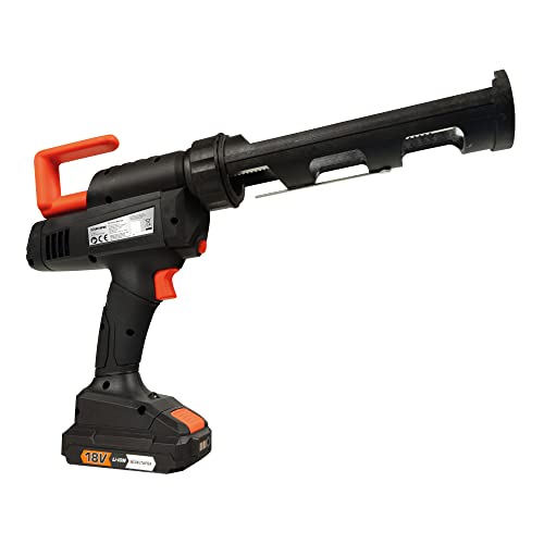 Foto von DELTAFOX 18V Akku-Kartuschenpresse DP-CCG 1830 - inkl. 1 Akku 2Ah & Ladegerät - 2000 N Schubkraft, 0,8-8,0 mm/s stufenlos, Anti-Tropf-Mechanismus - Kartuschenpistole
