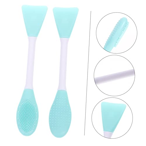 Baluue 20 Unidades Pincel de Máscara de Silicone rosto de silicone aplicadores de maquiagem esfolian