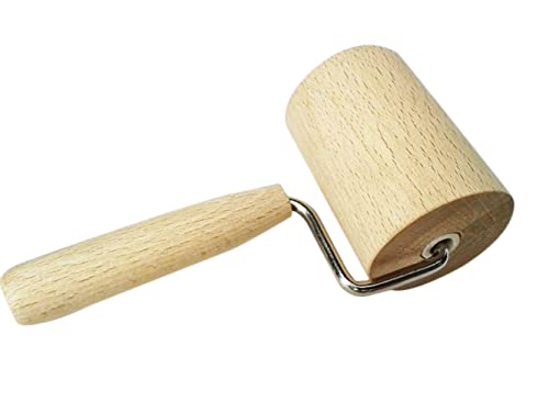 Wooden World - Rolling pin for Cookies Tart Small roll with Handle 10 cm, Brown - Image 4