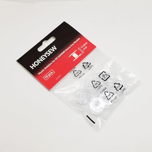 HONEYSEW 10PCS Plastic Bobbins for All Janome Home Use Models (1Pcak(10PCS))