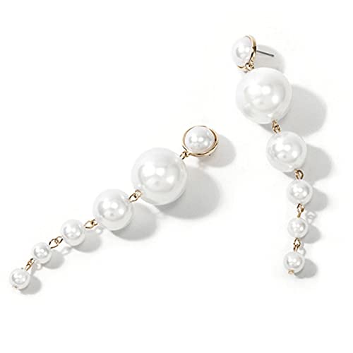 Boucles d'oreilles perles longues pendantes pour mariage élégant