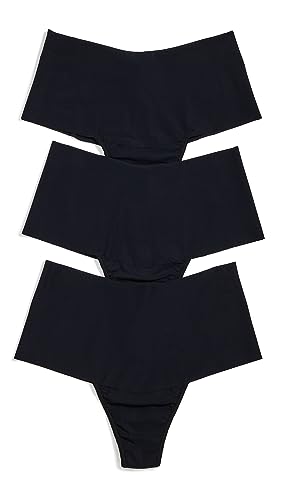 hanky panky - BreatheSoft High Rise Thongs for Women | Microfibre Knit Underwear Panties, Lingerie | Sizes (XS-XL), 3 pack