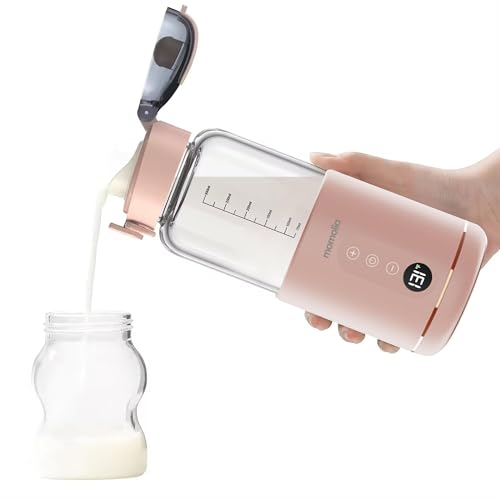 Image of Portable Milk Warmer for Travel, Bottle Warmer for Water, Milk Warmer On-The-Go, Large Capacity 10 oz. with LED Temp Control, Wireless for Bottle Feeding, Travel, Airplane, 2024 Model (Pink)