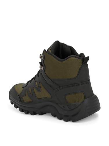 Image of Leo's Fitness Waterproof Canvas High Ankle Boots for Trekking Hiking & Other Casual Purpose