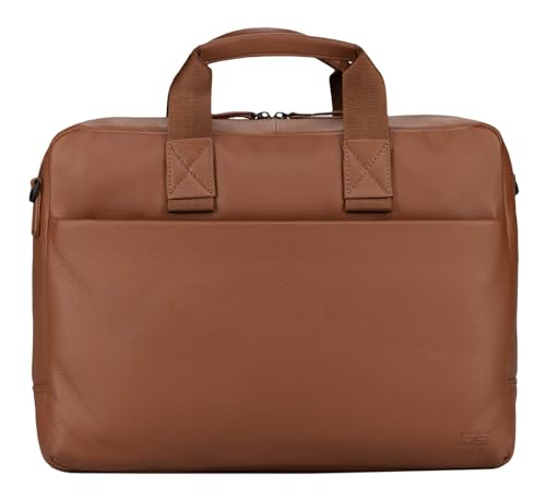 Sac ordinateur cuir Tromsoe Cognac, l'esprit d'un voyage business
