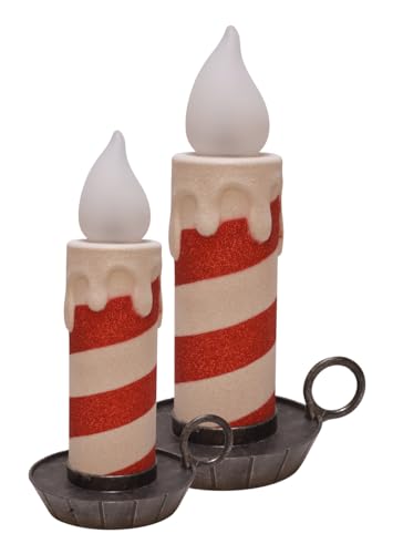 Velas LED sin llama de diseño exclusivo a rayas Mark Feldstein elegantes 2