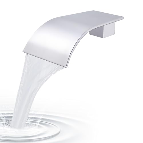 Buse de baignoire cascade haut débit avec bec cascade chromé mural