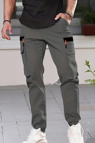 Men's Slim Fit Stretch Khaki Pants - Casual Cropped Chinos For Everyday Wear
