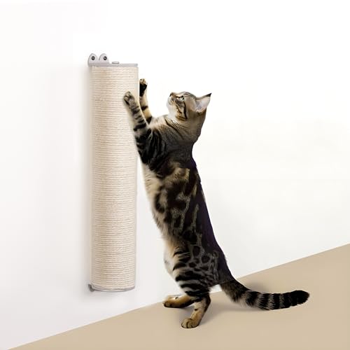 Rascador para gatos de 18 pulgadas, cuerda de sisal, montaje en pared miniatura 6