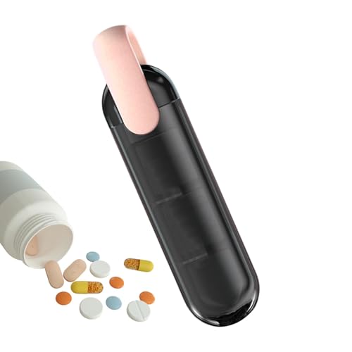 トラベルピルケース、小型ピルオーガナイザー | 錠剤保管容器 - 3コンパートメントピルプランナーストレージ、旅行用ポータブルピルボックスオーガナイザー、コンパクトピルコンテナ