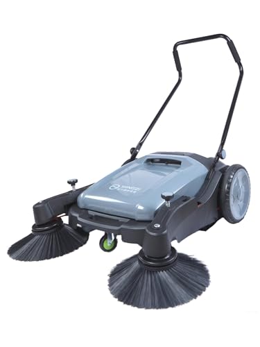 Image of Walk Behind Floor Sweeper Manual, 41 inch Sweeping, 55L Hopper, Industrial and Commercial Push Sweeper for Warehouses,Shop,Street,Yard,Farm,Indoors Outdoors Hard Floor (Baby Blue)