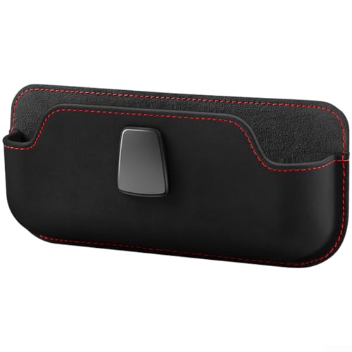 Support de lunettes de soleil de voiture pour tableau de bord, pour porte de visière, extérieur en daim, cadre en alliage de zinc, doublure en flanelle...