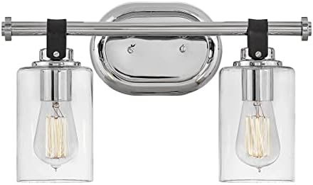 Hinkley Halstead Small Two Light Vanity, Chrome