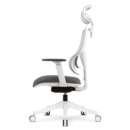 Cadeira Office DT3 Yura, ergonomica em Mesh DT3 Vintex-Y™+Tecido DT3 UltraSoft ™, apoio de cabeça 2D