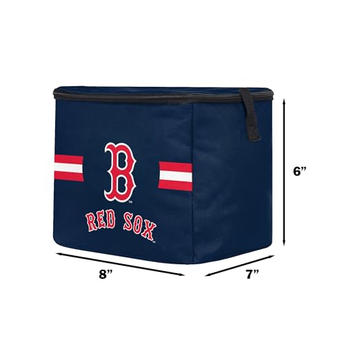 Image of FOCO MLB Officially Licensed Primary Logo Team Stripe 6 or 12 Pack Soft Insulated Game Day Baseball Lunch Tote Cooler