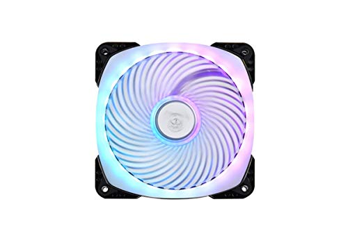 SilverStone SST-AP124-ARGB - Série Air Penetrator Ventilateur PWM pour ordinateur 120mm, roulement à billes, lame transparente avec cadre noir, flux d'air élevé, LED RGB adressable